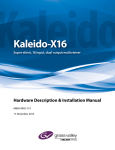Miranda Kaleido-X16 Installation manual