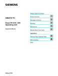 Siemens Simatic PC Panel PC 870 Technical data