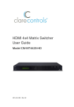 Clare Controls CM-MT4420-HD User guide