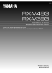 Yamaha RX-V493RDS Owner`s manual