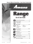 Amana 8113P765-60 Use & care guide