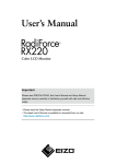 Eizo RADIFORCE RX220 User`s manual