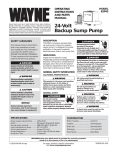 Wayne ESP45 Operating instructions