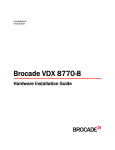 Brocade Communications Systems VDX 8770-8 Installation guide