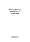 Videomate TV X series PCI TV Tuner Card Start Up Guide