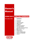 Defy GEMINI MULTI FUNCTION THERMOFAN Owner`s manual