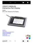 Wacom DTU-1031 User`s manual