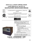 Camus Hydronics MFW060 Service manual
