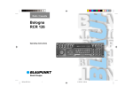 Blaupunkt BOLOGNA RCR 126 Operating instructions