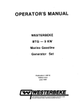 Westerbeke 13.0 KW EDE-50Hz Operator`s manual