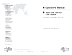 Alpha Technologies CFR 2000 Operator`s manual