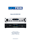 MyTek Stereo 192 ADC User`s manual