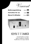 VINCENT KHV-111MKII Specifications
