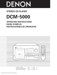 Denon DCM-5000 Operating instructions