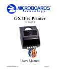 MicroBoards Technology GX Disc Printer Specifications