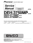 Pioneer DEH-3770MP Service manual