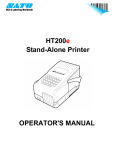 SATO HT200e Operator`s manual