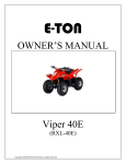 E-TON Viper 40E (RXL-40E) Owner`s manual