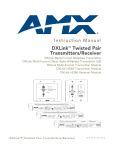 AMX DXLink Multi-Format Wallplate Instruction manual