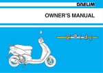 DAELIM CORDI - Owner`s manual