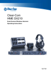 Clear-Com HME DX210 Operating instructions