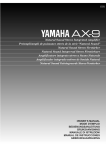 Yamaha AX-9 Owner`s manual