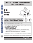 Raypak 181/182 Operating instructions