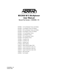 ADTRAN MX2800 User manual