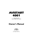 Avital 4001 Owner`s manual
