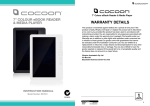 Cocoon BK7021 Instruction manual