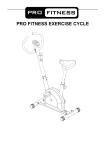 Pro Fitness EXERCISE CYCLE Instruction manual
