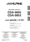 Alpine CDA-9855 Owner`s manual