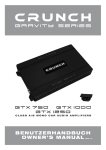 Crunch GTX 750 Owner`s manual