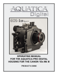 Aquatica Digital EOS 1Ds MK III Instruction manual