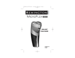 Remington MicroFlex 600 Operating instructions