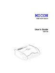 Micon T20 User`s guide