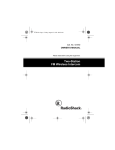 Radio Shack FM Telephone Line Intercom Owner`s manual