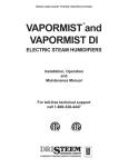 DriSteem VAPORMIST Specifications