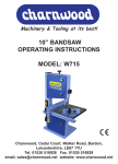 Charnwood W715 Operating instructions