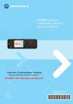 Motorola TETRA MTM800 Installation manual