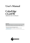 Eizo ColorEdge CG245W User`s manual