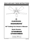 Emerson CF990BS00 Owner`s manual