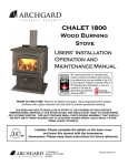 United States Stove 1800 Specifications