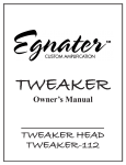 Egnater Tweaker Owner`s manual