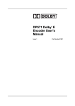 Dolby Laboratories DP524 User`s manual