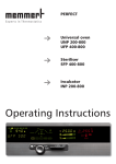 Memmert PERFECT Operating instructions