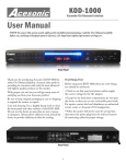 Acesonic KOD-1000 User manual