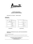 Avanti RM241B Instruction manual