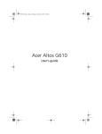 Acer G610 User`s guide