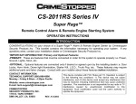 CrimeStopper CS-2011RS.II Operating instructions